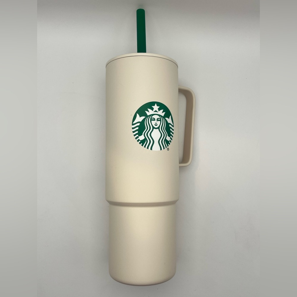 NWT Starbucks MiiR Holiday Limited Edition Stainless Steel Handle Tumbler White
